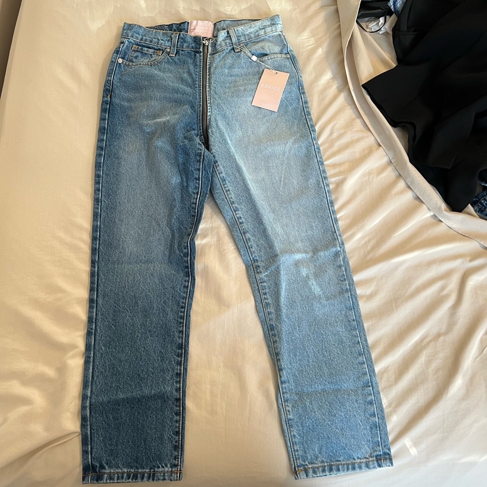 NWT Revice Denim 1/2 Zip Jeans